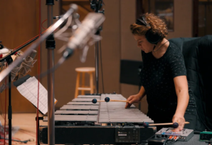 Patricia Brennan playing the vibraphone