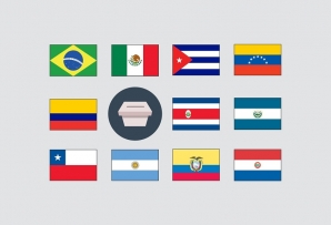 2018 Latin American elections flags
