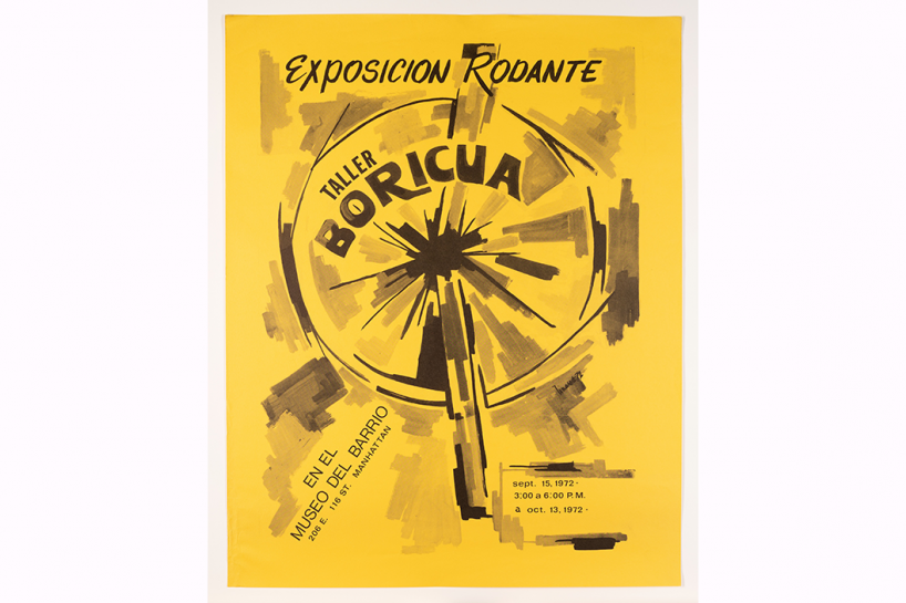 Exposición Rodante: Taller Boricua en El Museo del Barrio, 1972.