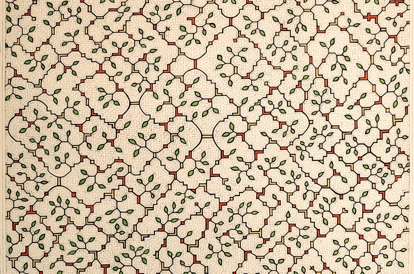 Sara Flores, Diseño Kene con hojas, 2019. (detail)