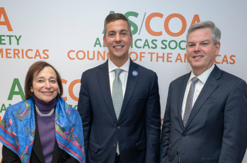 AS/COA President and CEO Susan Segal, Paraguayan President Santiago Peña, COA Vice President Kevin K. Sullivan. (M. Finkenstaedt)