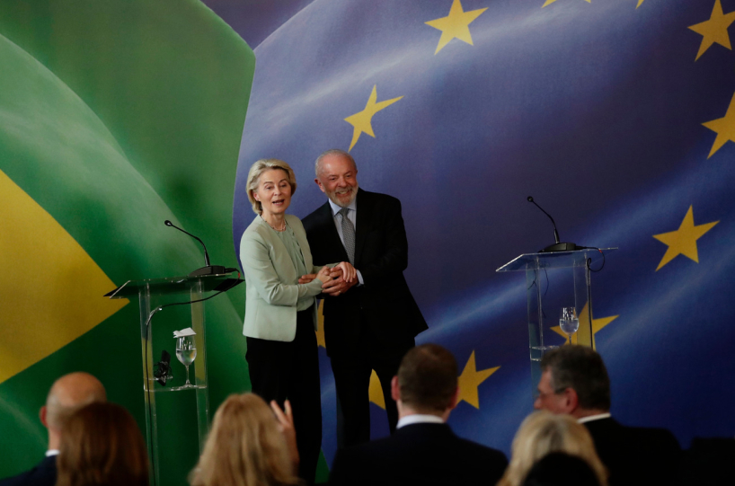 Brazil's President Lula and European Commission President von der Leyen