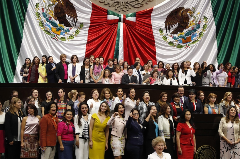 An International Women's Day event in Mexico's Congress. (AP)