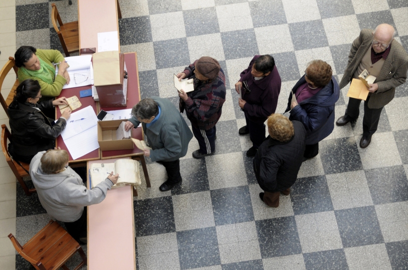 Voters in Uruguay
