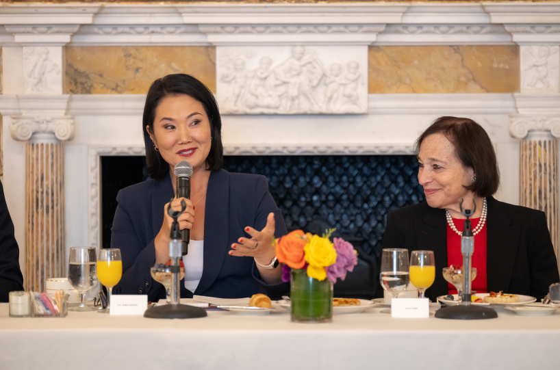 Peruvian President Keiko Fujimori and AS/COA's Susan Segal. (Alexis Silver/Roey Yohai Photography Studio)