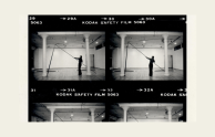 Contact sheet of Change of Line (performance) from Clearview (one place at a time) (performance event), November 19-21, 1976. Sylvia Palacios Whitman Archive, Photo: Babette Mangolte