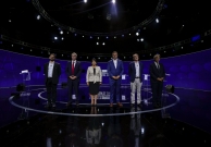 Gabriel Boric, José Antonio Kast, Yasna Provoste, Sebastián Sichel, Eduardo Artés, and Marco Enríquez-Ominami. (AP)