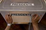 A ballot box for a presidential election in Chile. (AP)