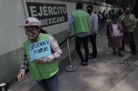 A vaccination site offering Sputnik V in Mexico. (AP)