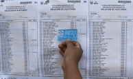A voter card in Peru. (AP)