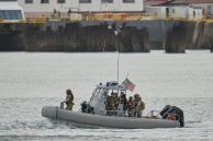 U.S. troops patrol in Panama. (AP)