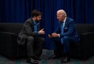 Gabriel Boric and Joe Biden. (Foto: Fernando Ramirez, prensa.presidencia.cl)