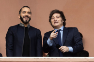 Argentine President Javier Milei and Salvadoran President Nayib Bukele. (Photo: AP)