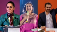 (L–R) Mexican candidates Claudia Sheinbaum, Xóchitl Gálvez, Jorge Álvarez Máynez. (Images: AP; X. Gálvez on X.com)