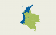 Map of Colombia by voter intention.