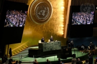 The opening of the 76th General Assembly debate. (Image: @UN_PGA Twitter)