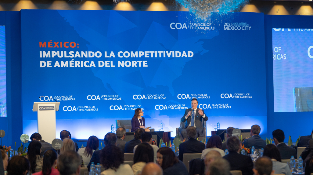 AS/COA President and CEO Susan Segal and Mexican Secretary of Economy Marcelo Ebrard.