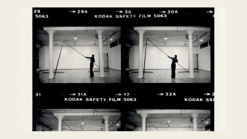 Contact sheet of Change of Line (performance) from Clearview (one place at a time) (performance event), November 19-21, 1976. Sylvia Palacios Whitman Archive, Photo: Babette Mangolte