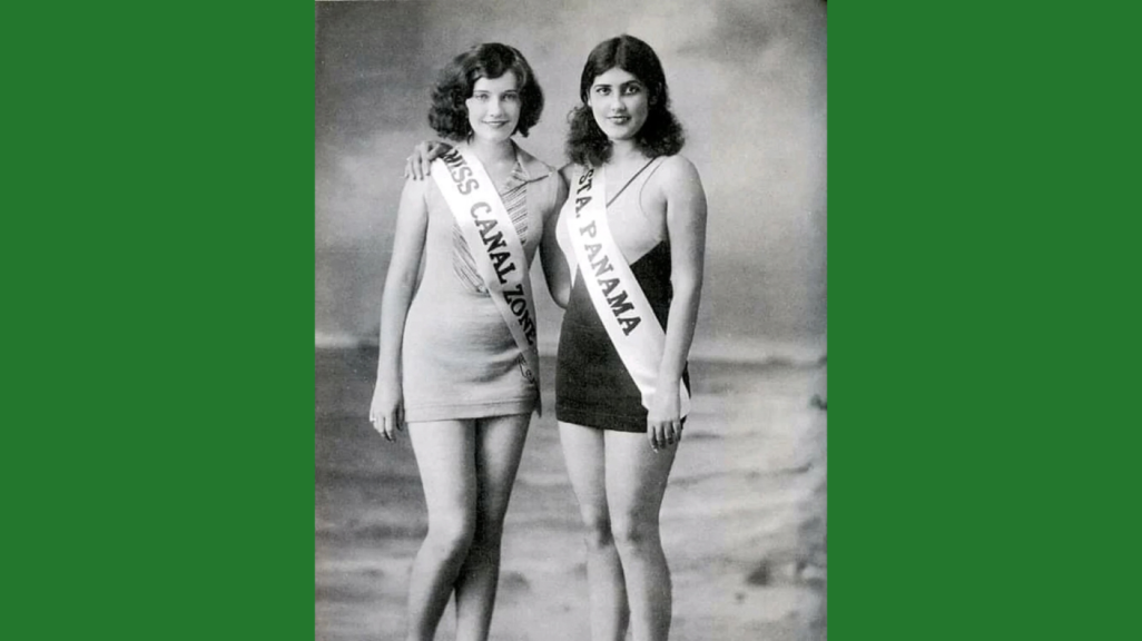 Carlos Endara, Señorita Panamá and Miss Canal Zone (1930) 