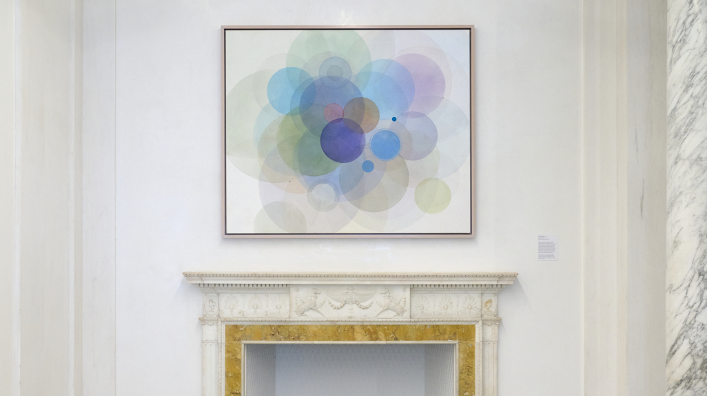 Evan Venegas, Day Map 61317, 2017 Acrylic on Canvas. Collection of Carolina Jannicelli. (Photo credit: Arturo Sanchez)