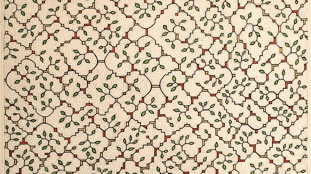 Sara Flores, Diseño Kene con hojas, 2019. (detail)