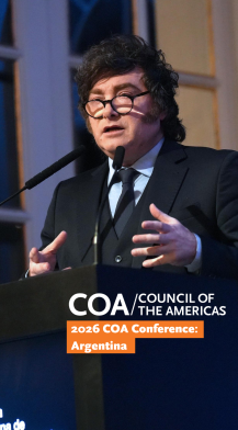 Argentina's President Javier Milei at COA conference