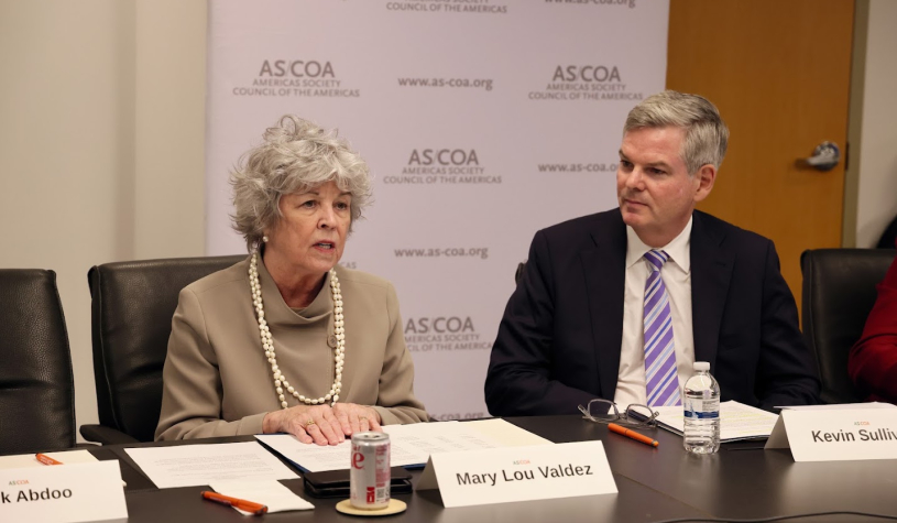 PAHO's Mary Lou Valdez and AS/COA's Kevin Sullivan. 
