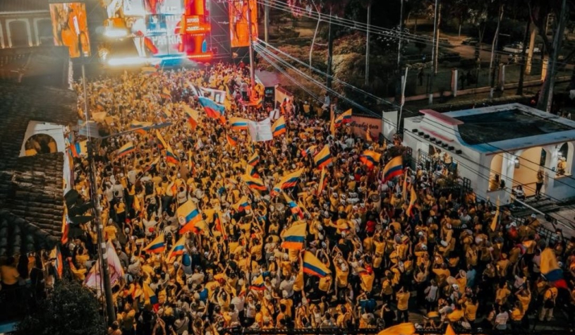 A political rally in Colombia. (De la Espriella's X)