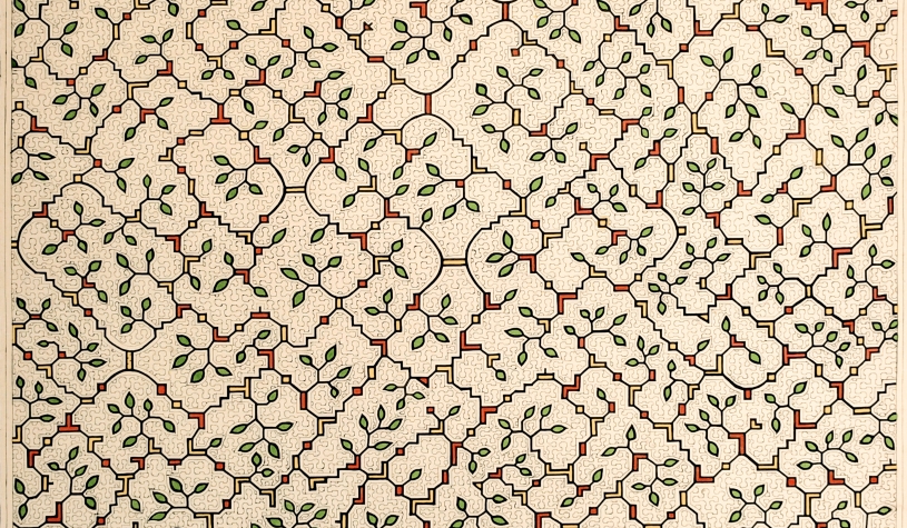 Sara Flores, Diseño Kene con hojas, 2019. (detail)