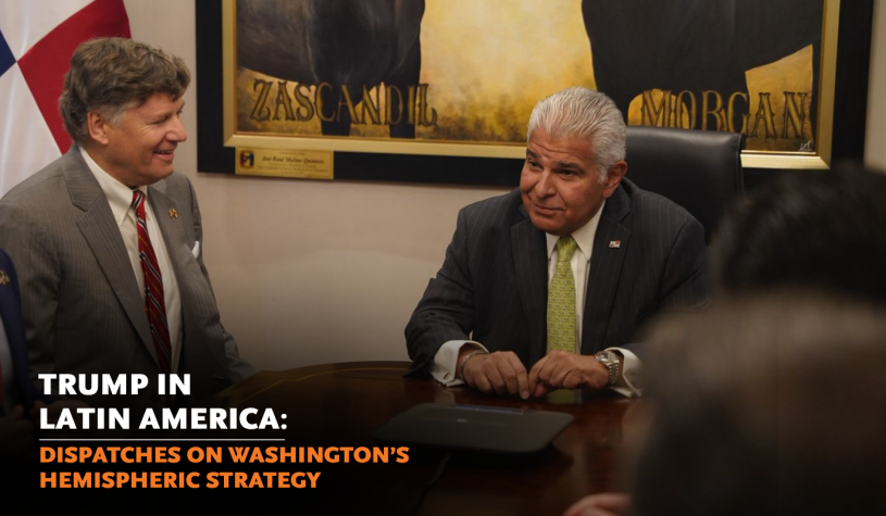 (L-R) U.S. Deputy Secretary of State Christopher Landau meets with Panamanian President José Raúl Mulino. (U.S. Ambassador to Panama)