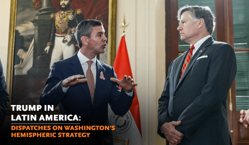 Paraguay's Santiago Peña and U.S. Dep. Sec. of State Christopher Landau
