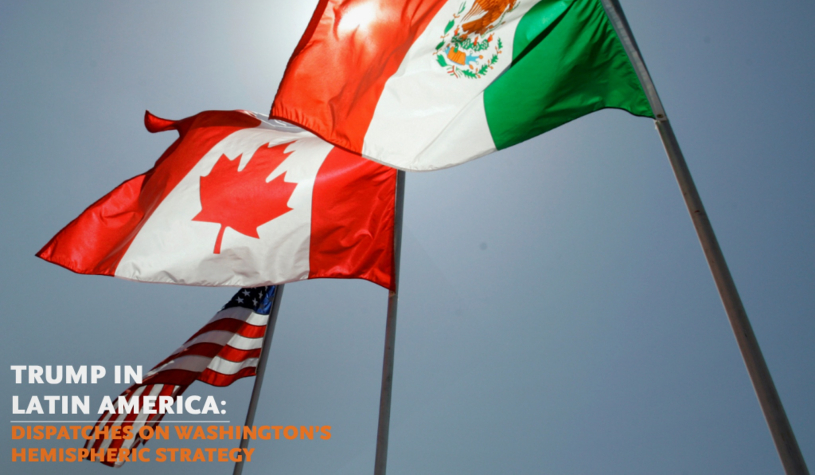 canada mexico US flags